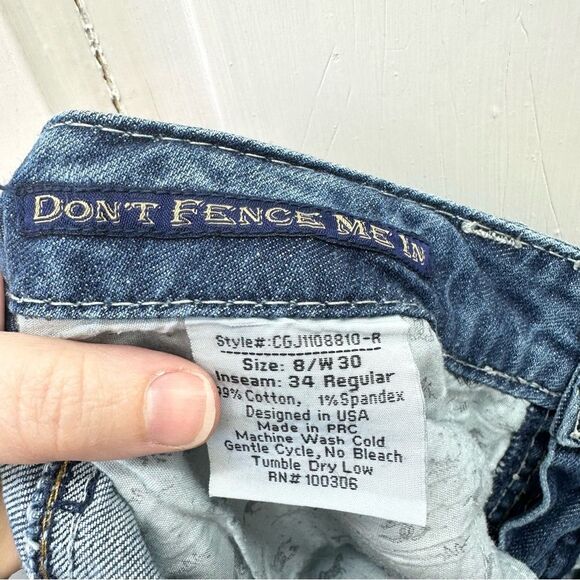 Cowgirl Up thick stitch boot cut denim jeans women's 8 30 x 34 - Picture 6 of 7